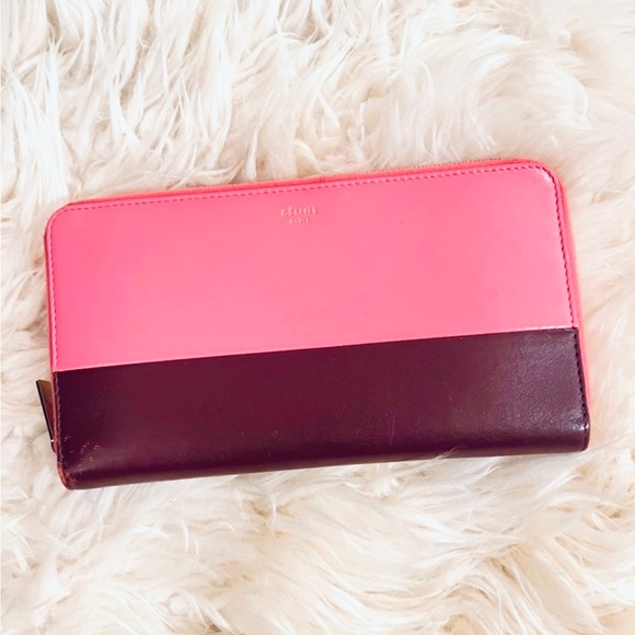 ✨CELINE✨Phoebe Philo Colorblock Leather Wallet - Picture 2 of 6